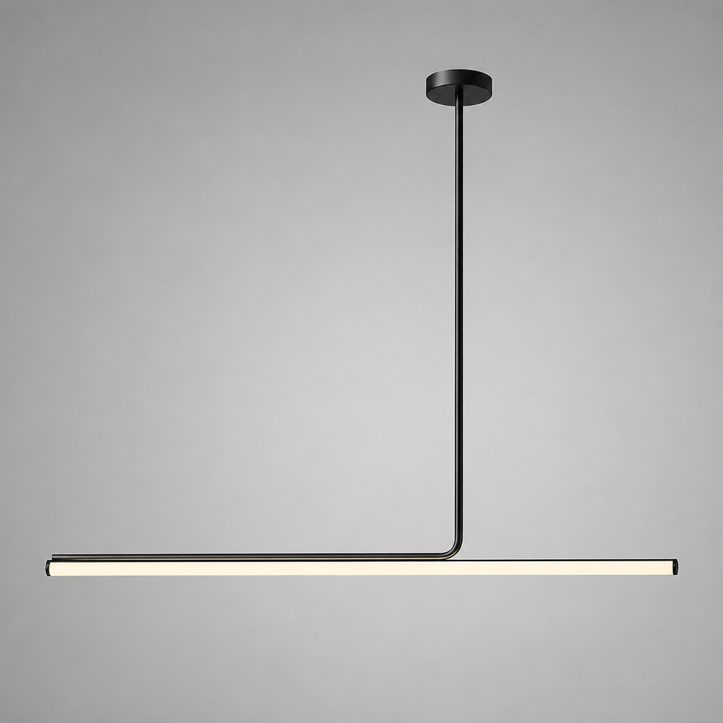 Minimalist Metal LED Long Tube Pendant Light