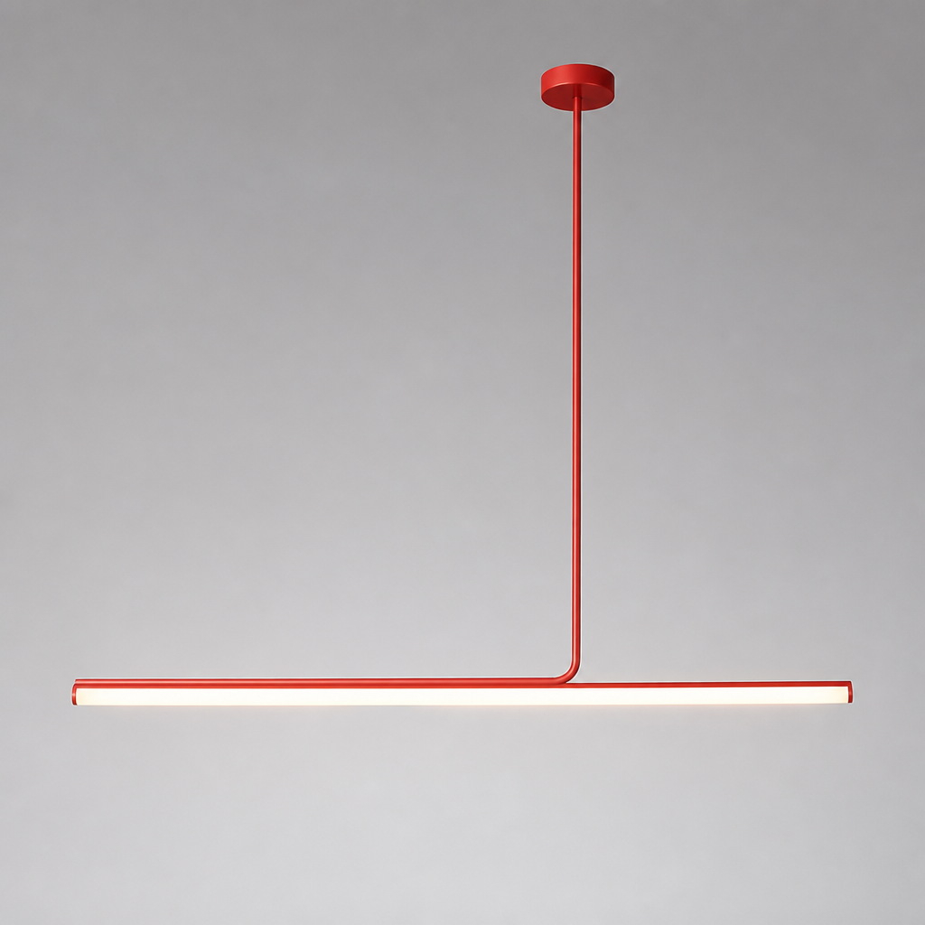Minimalist Metal LED Long Tube Pendant Light