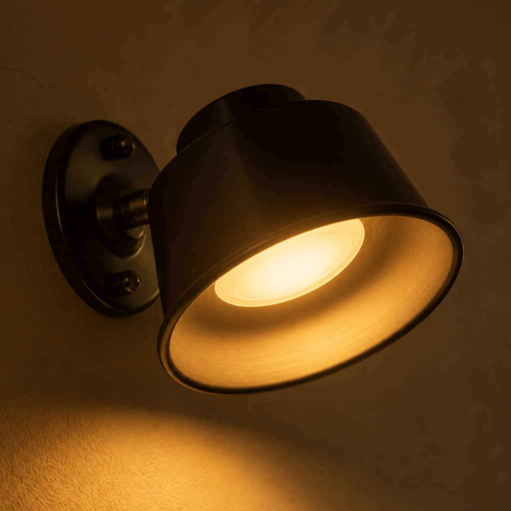 Minimalist Metal LED Remote Control Wall Sconce