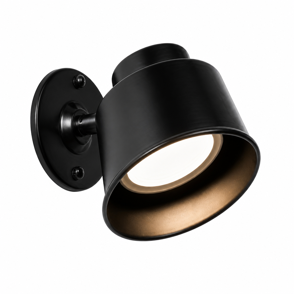 Minimalist Metal LED Remote Control Wall Sconce