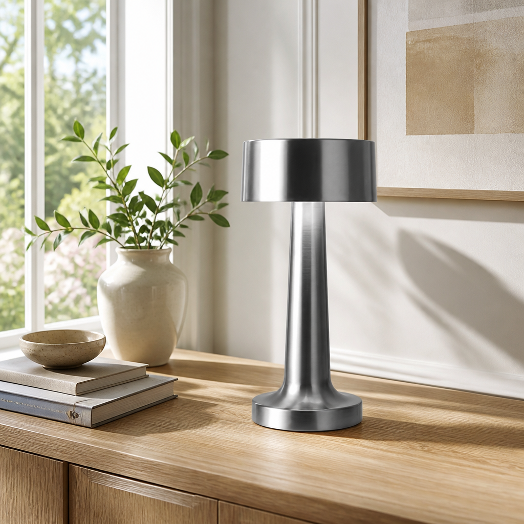 Minimalist Metal LED Touch Control Desk Lamp