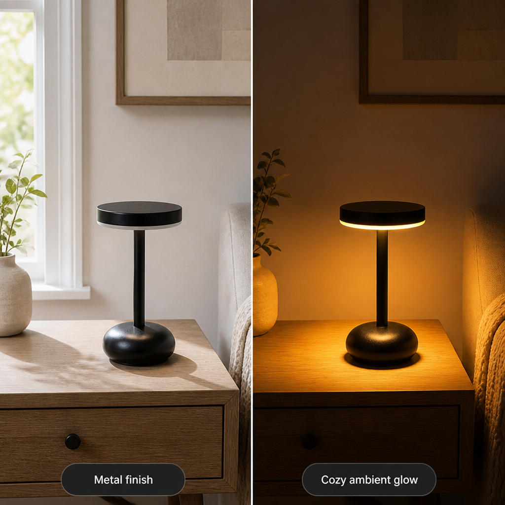 Minimalist Metal LED Touch Control Desk Lamp