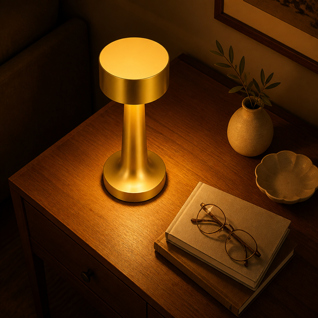 Minimalist Metal LED Touch Control Desk Lamp