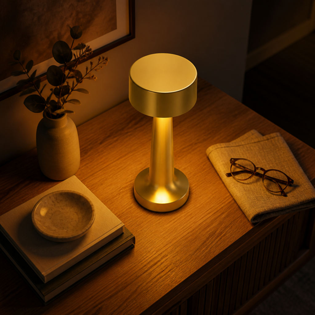 Minimalist Metal LED Touch Control Desk Lamp