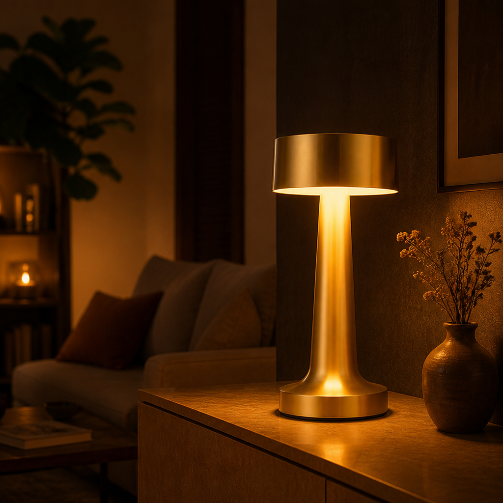 Minimalist Metal LED Touch Control Desk Lamp