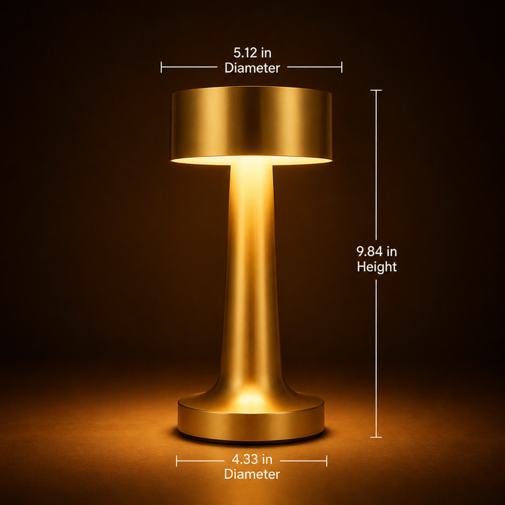Minimalist Metal LED Touch Control Desk Lamp
