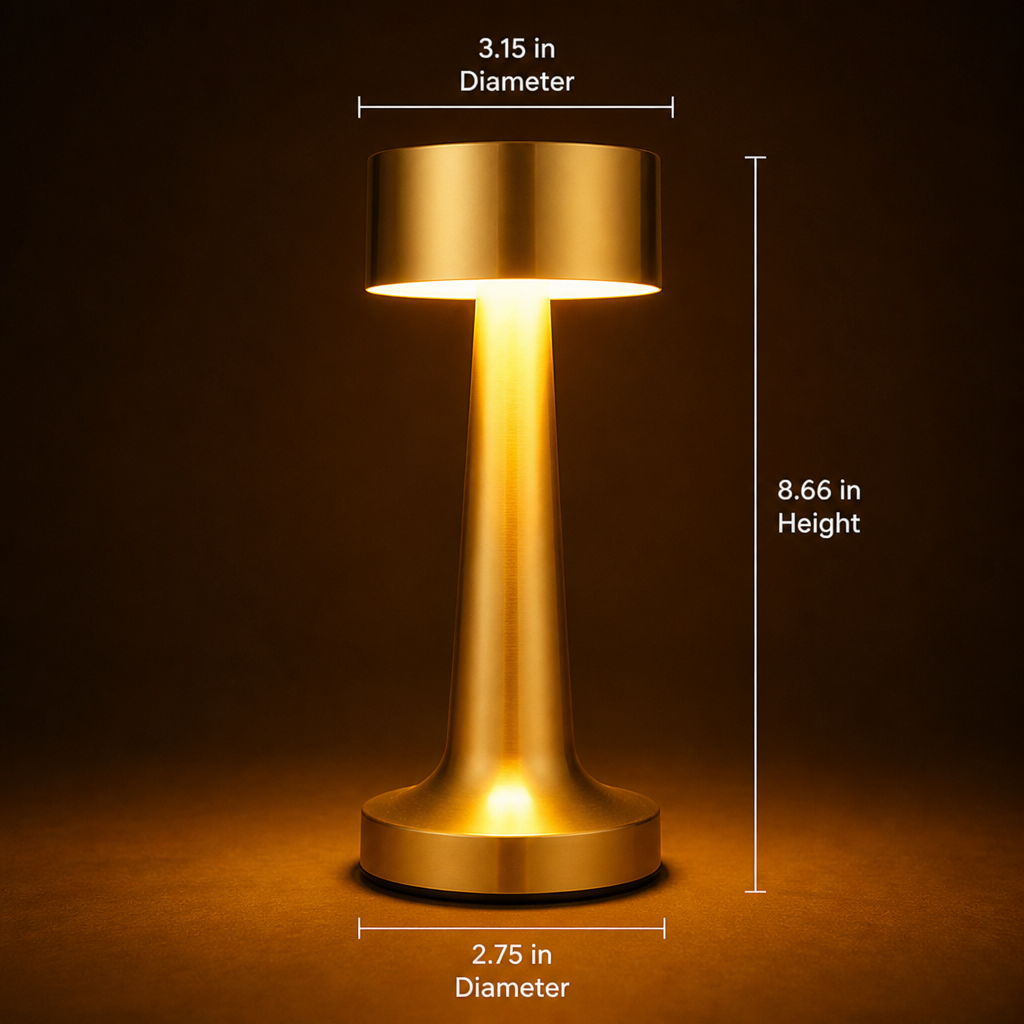 Minimalist Metal LED Touch Control Desk Lamp