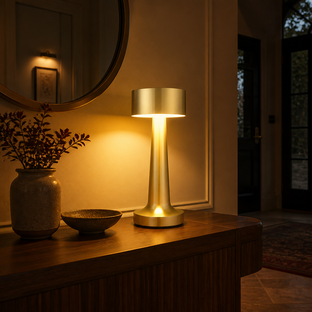 Minimalist Metal LED Touch Control Desk Lamp