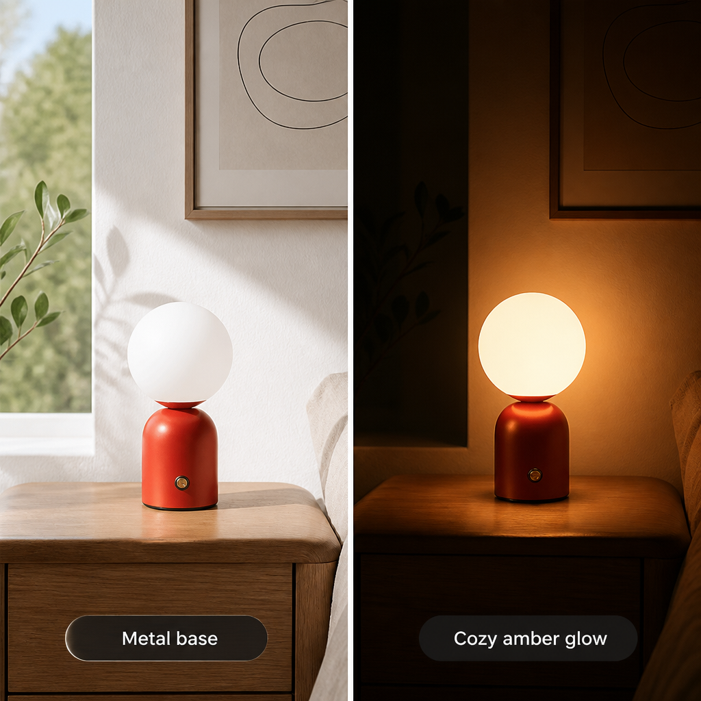 Minimalist Metal LED Touch Desk Lamp