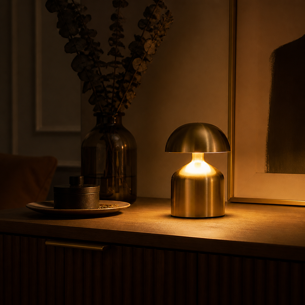 Minimalist Metal LED Touch Table Lamp