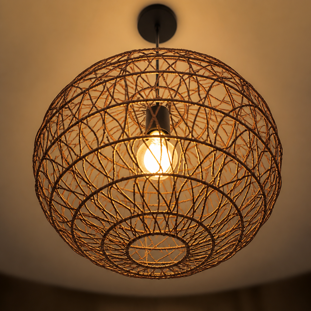 Minimalist Paper & Metal Pendant Light