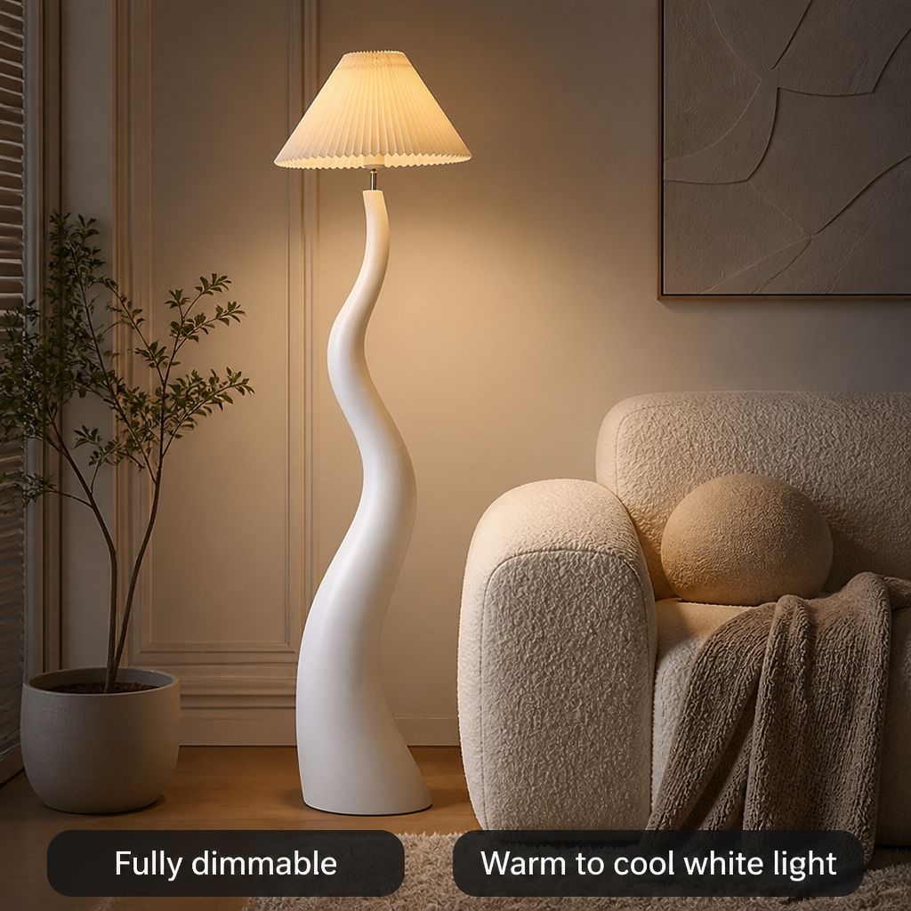 Minimalist Pleated Shade Floor Lamp