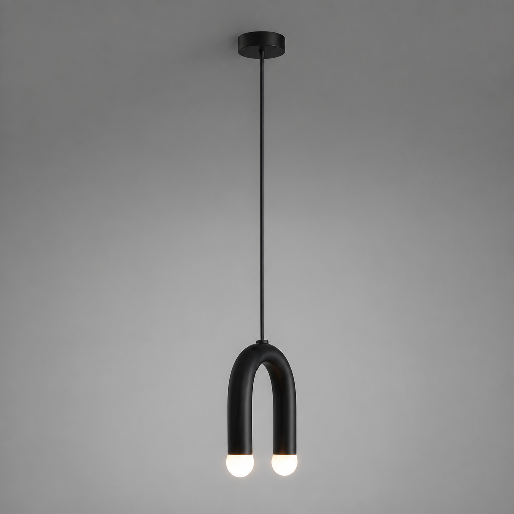 Minimalist Rainbow LED U-Shaped Pendant Light