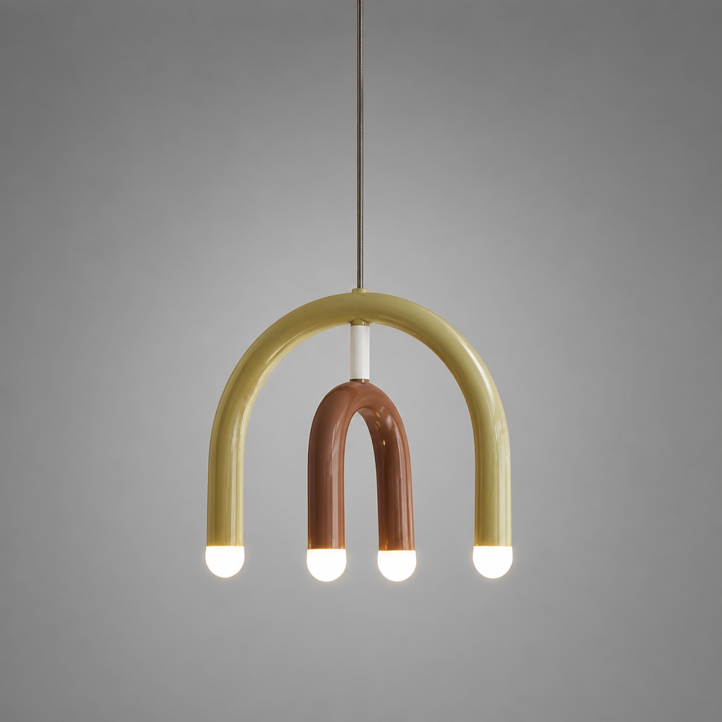 Minimalist Rainbow LED U-Shaped Pendant Light