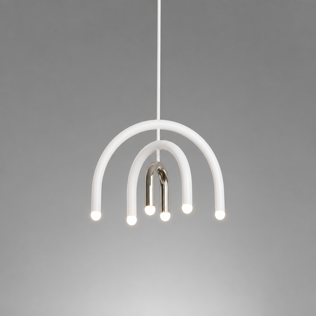 Minimalist Rainbow LED U-Shaped Pendant Light