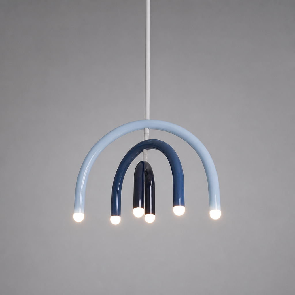 Minimalist Rainbow LED U-Shaped Pendant Light