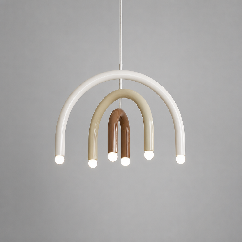 Minimalist Rainbow LED U-Shaped Pendant Light