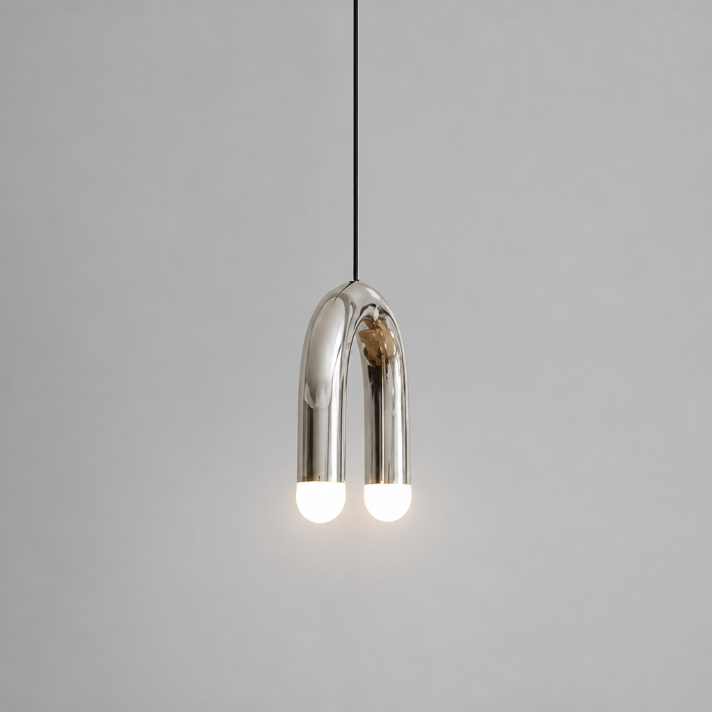Minimalist Rainbow LED U-Shaped Pendant Light