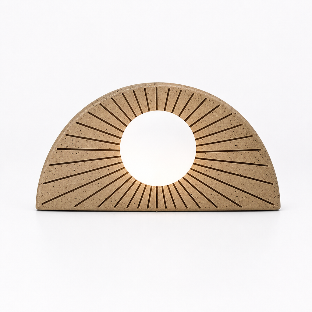 Minimalist Resin LED Half-Moon Wall Sconce