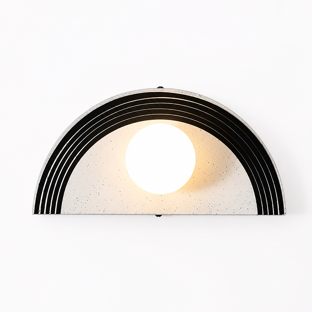 Minimalist Resin LED Half-Moon Wall Sconce