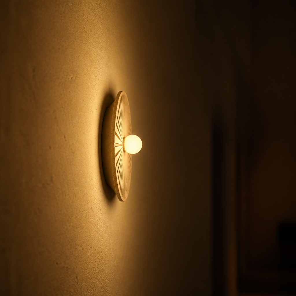 Minimalist Resin LED Half-Moon Wall Sconce