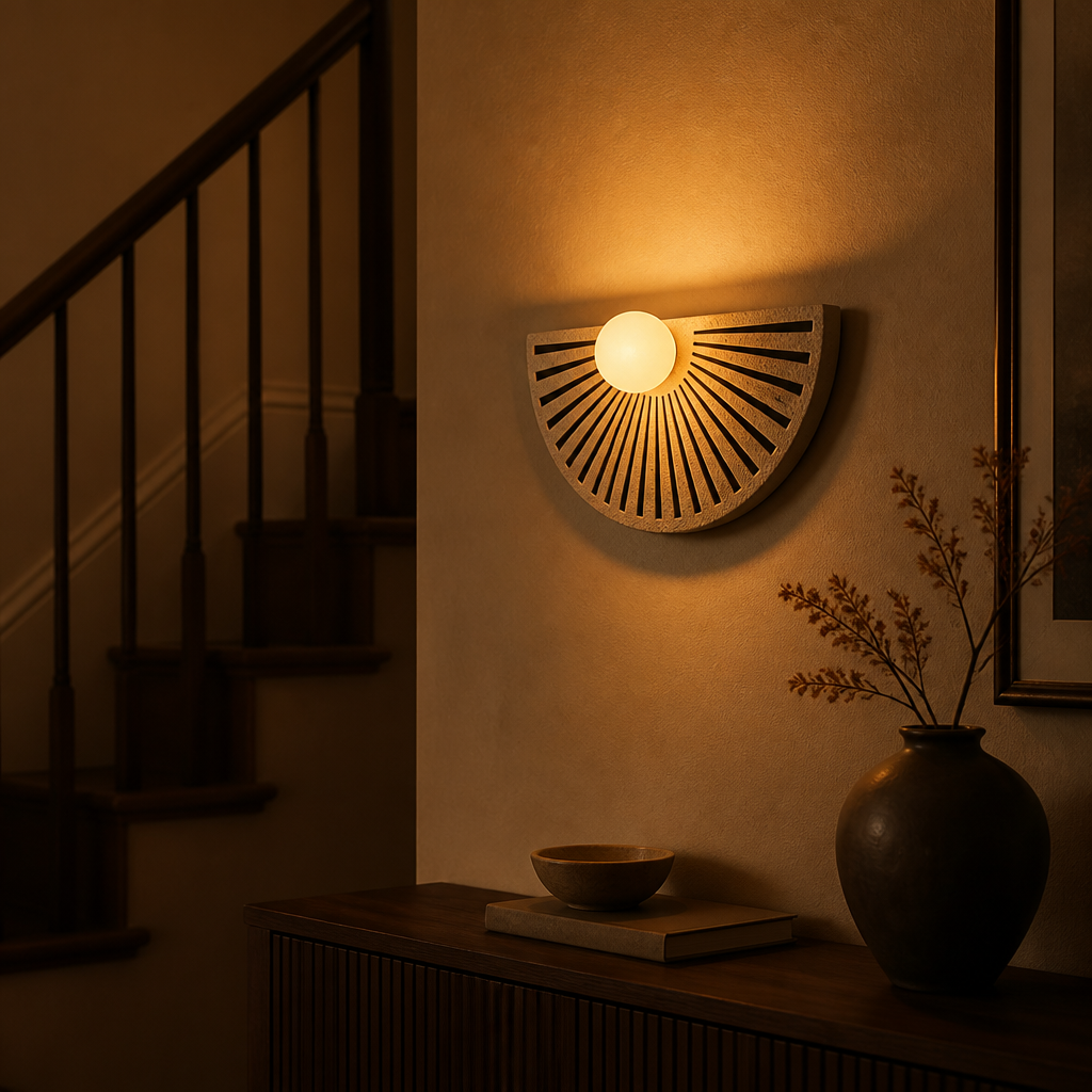 Minimalist Resin LED Half-Moon Wall Sconce