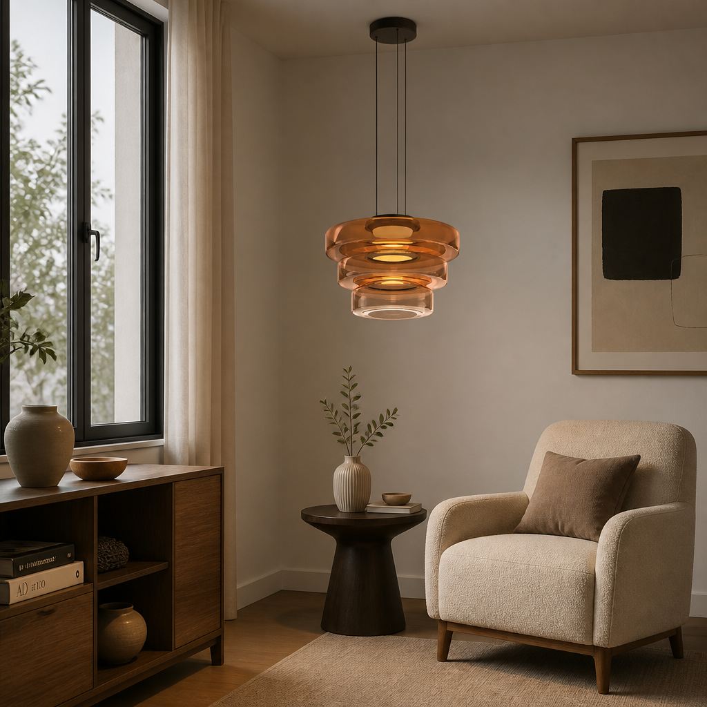 Minimalist Three-Layer Pendant Light