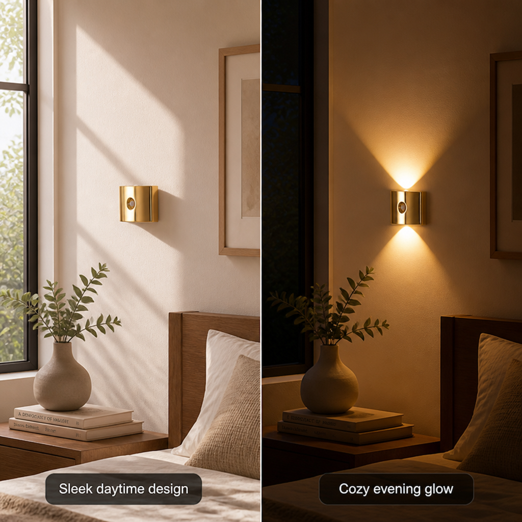 Minimalist White LED Motion Sensor Night Light