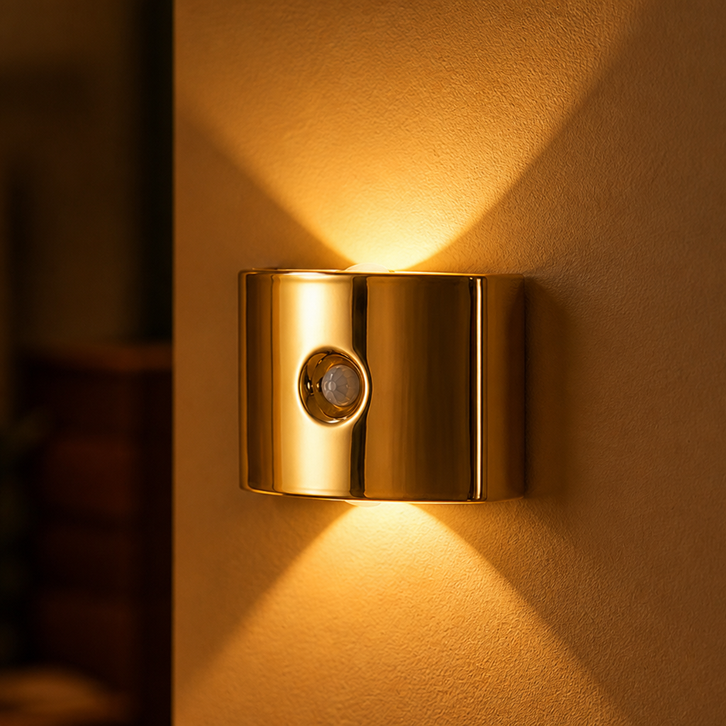 Minimalist White LED Motion Sensor Night Light