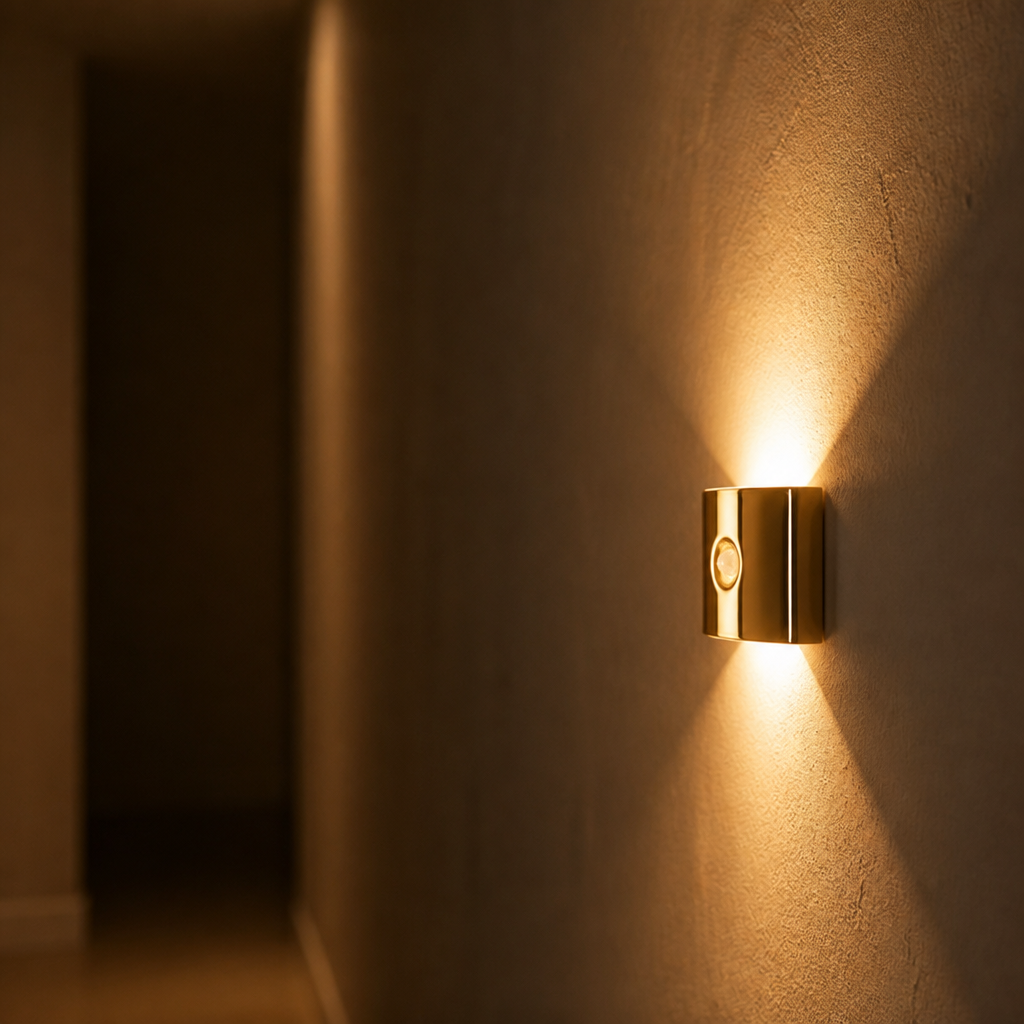 Minimalist White LED Motion Sensor Night Light