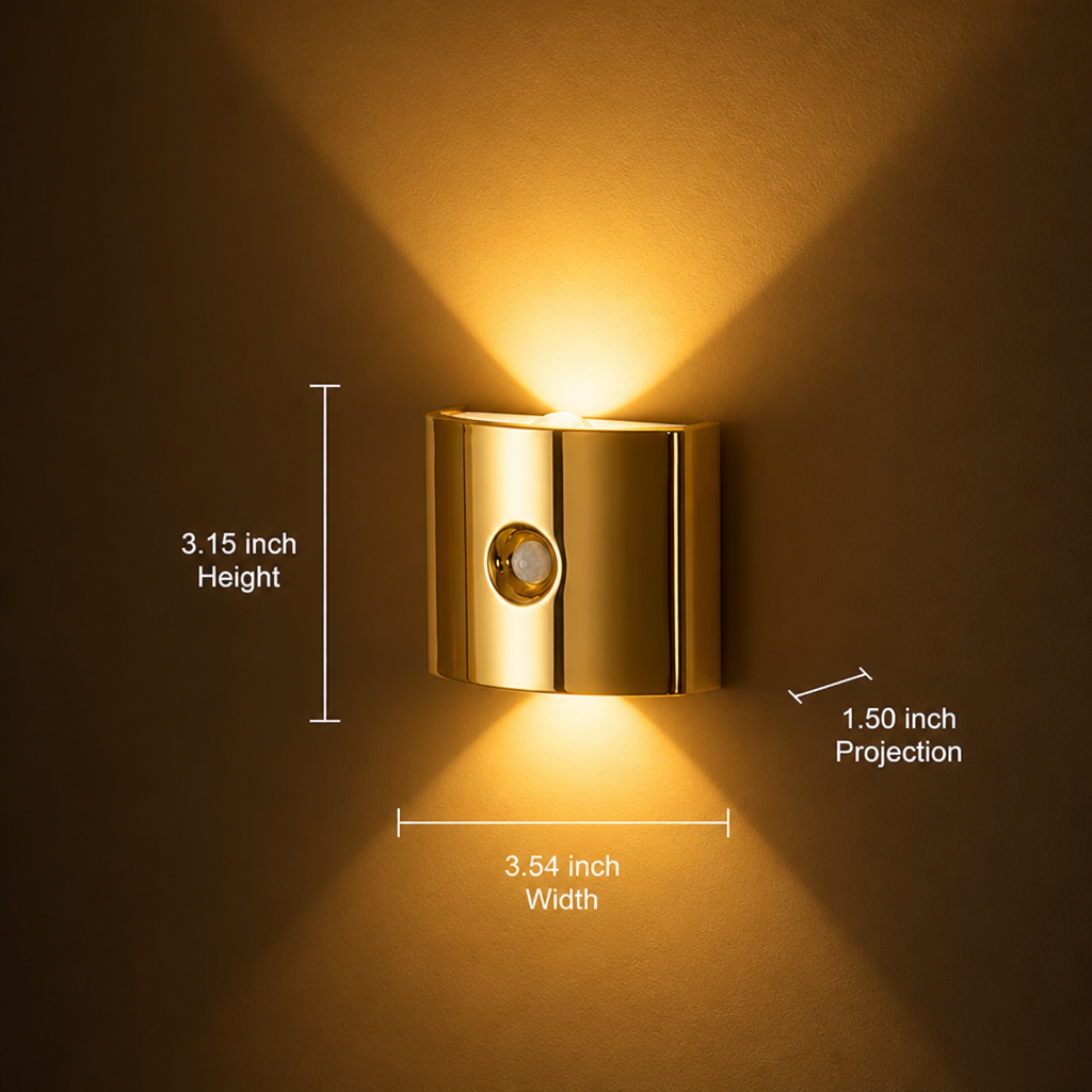 Minimalist White LED Motion Sensor Night Light