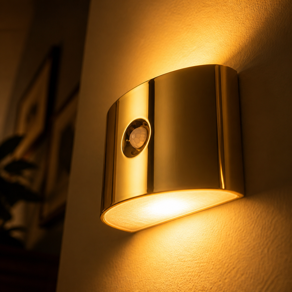Minimalist White LED Motion Sensor Night Light