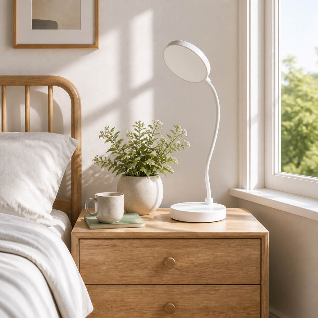 Minimalist White Rechargeable Desk Lamp
