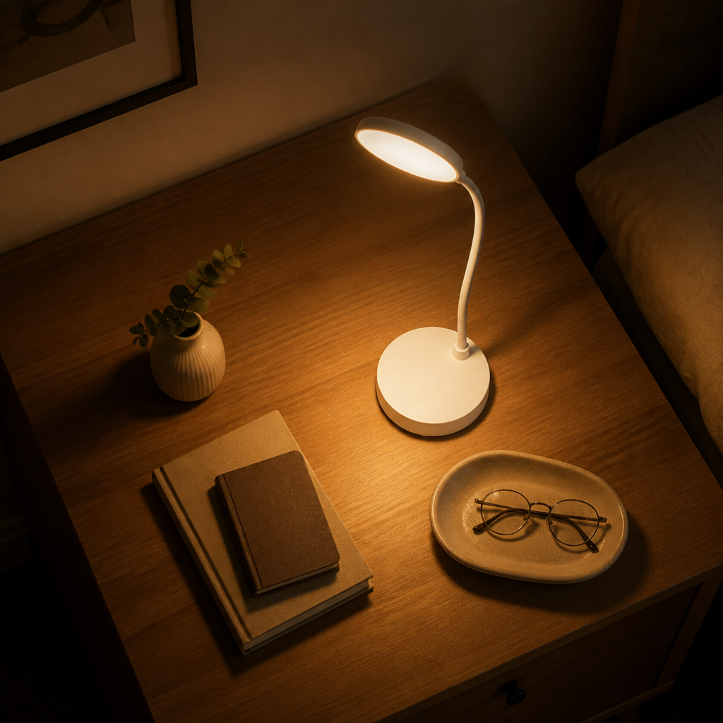 Minimalist White Rechargeable Desk Lamp