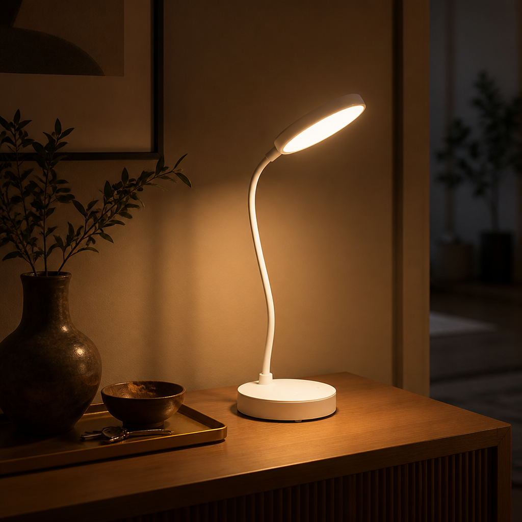 Minimalist White Rechargeable Desk Lamp