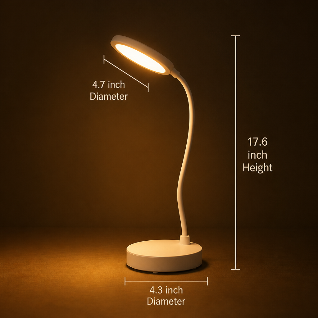 Minimalist White Rechargeable Desk Lamp