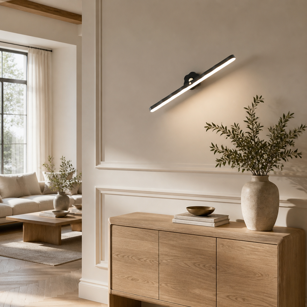 Minimalist Wood Grain Magnetic LED Strip