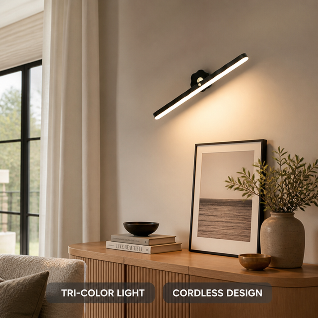 Minimalist Wood Grain Magnetic LED Strip
