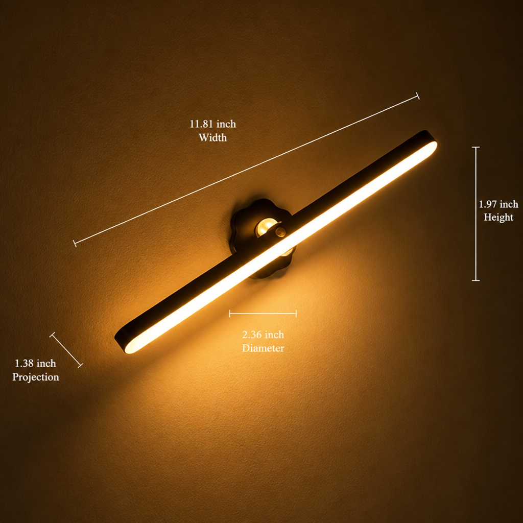 Minimalist Wood Grain Magnetic LED Strip