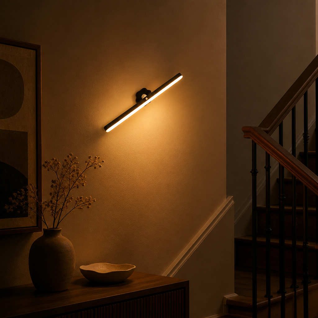 Minimalist Wood Grain Magnetic LED Strip
