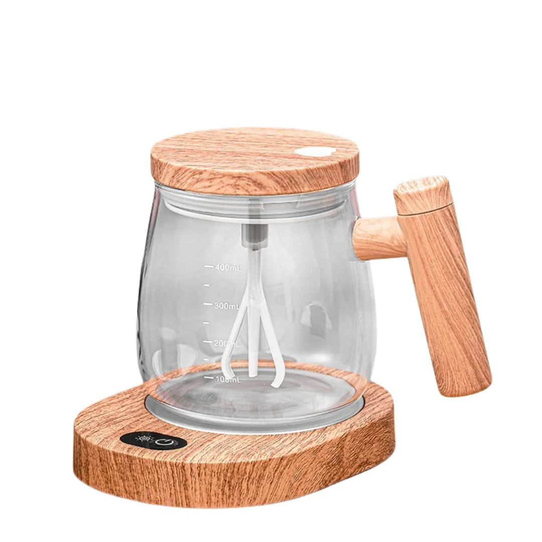 Mixer Mug Maple Wood Rechargeable USB 400ml