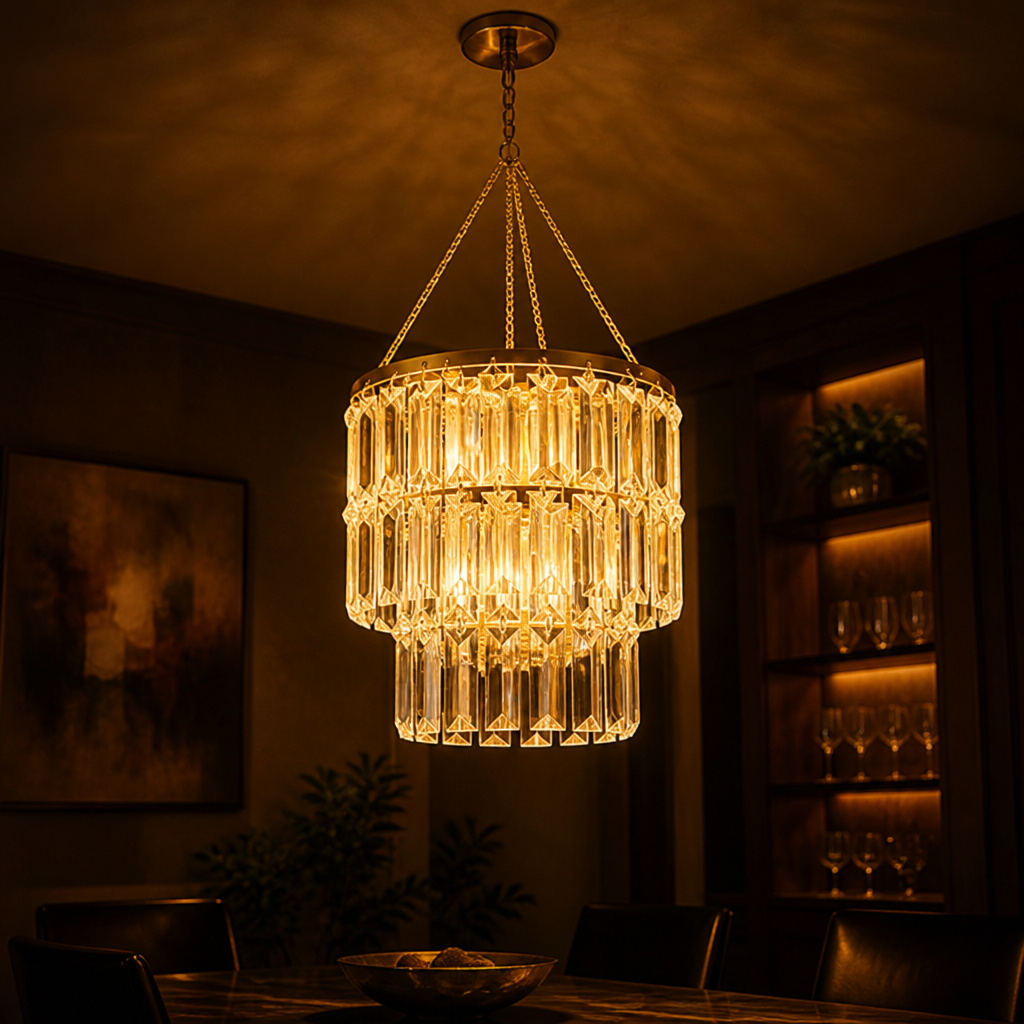Modern Acrylic Two-Tier Pendant Light