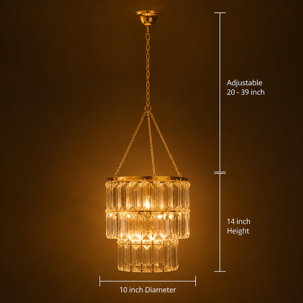 Modern Acrylic Two-Tier Pendant Light