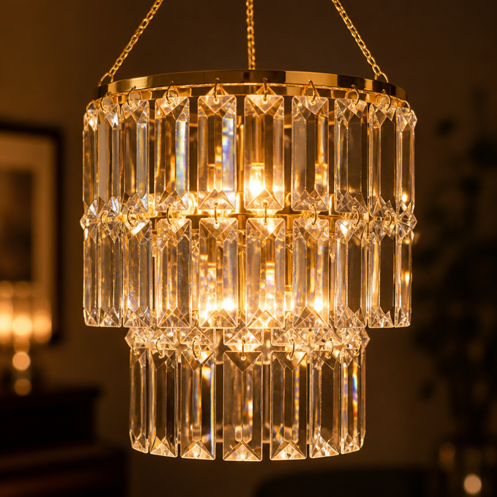 Modern Acrylic Two-Tier Pendant Light