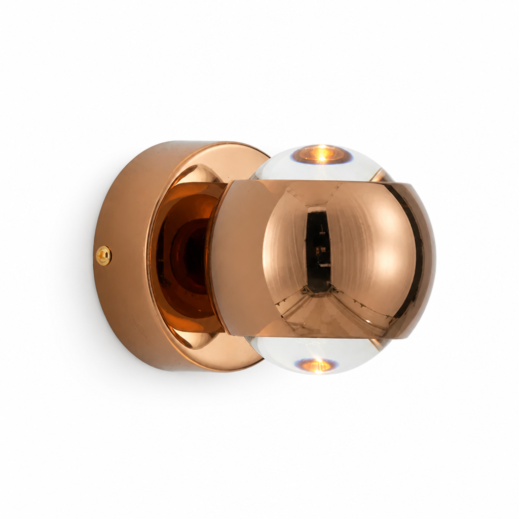 Modern Aluminum & Crystal LED Wall Sconce