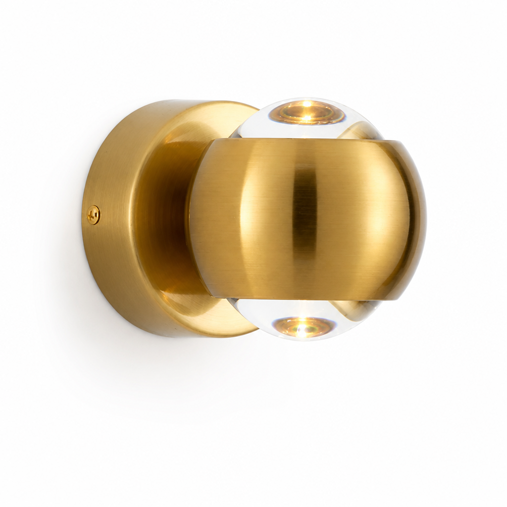 Modern Aluminum & Crystal LED Wall Sconce