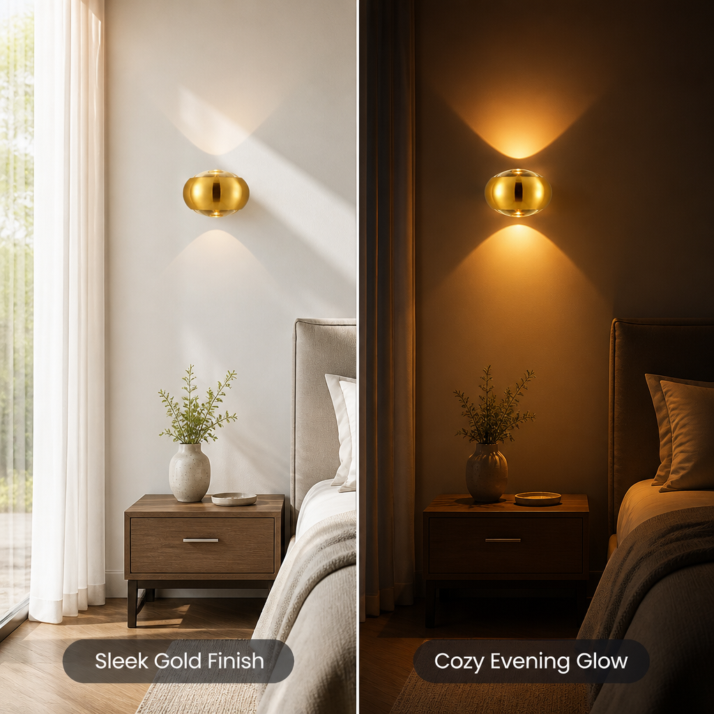 Modern Aluminum & Crystal LED Wall Sconce