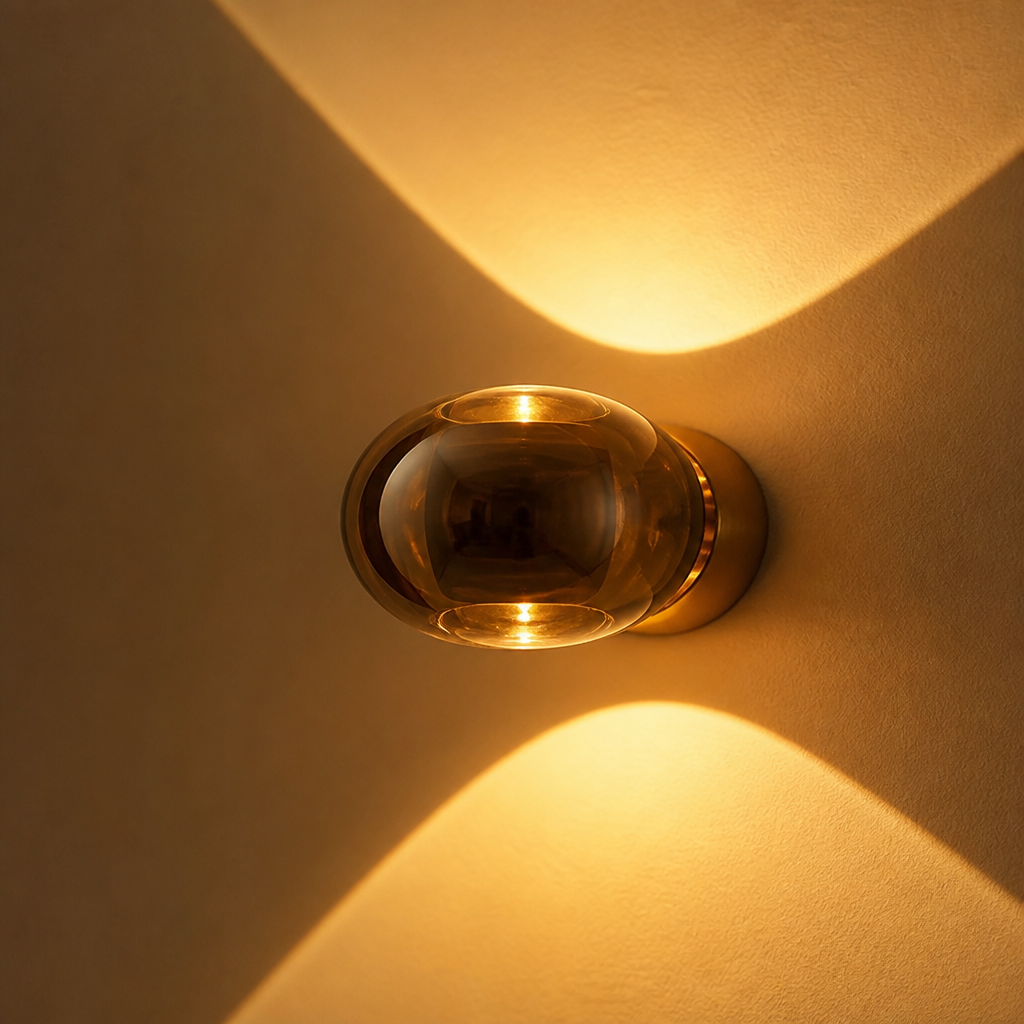 Modern Aluminum & Crystal LED Wall Sconce