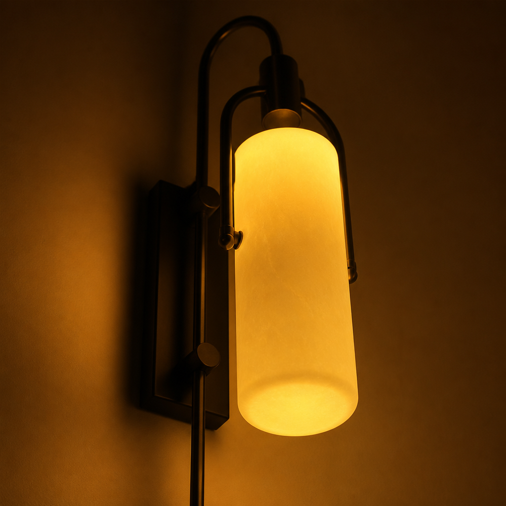 Modern Black & Gold LED Wall Sconce