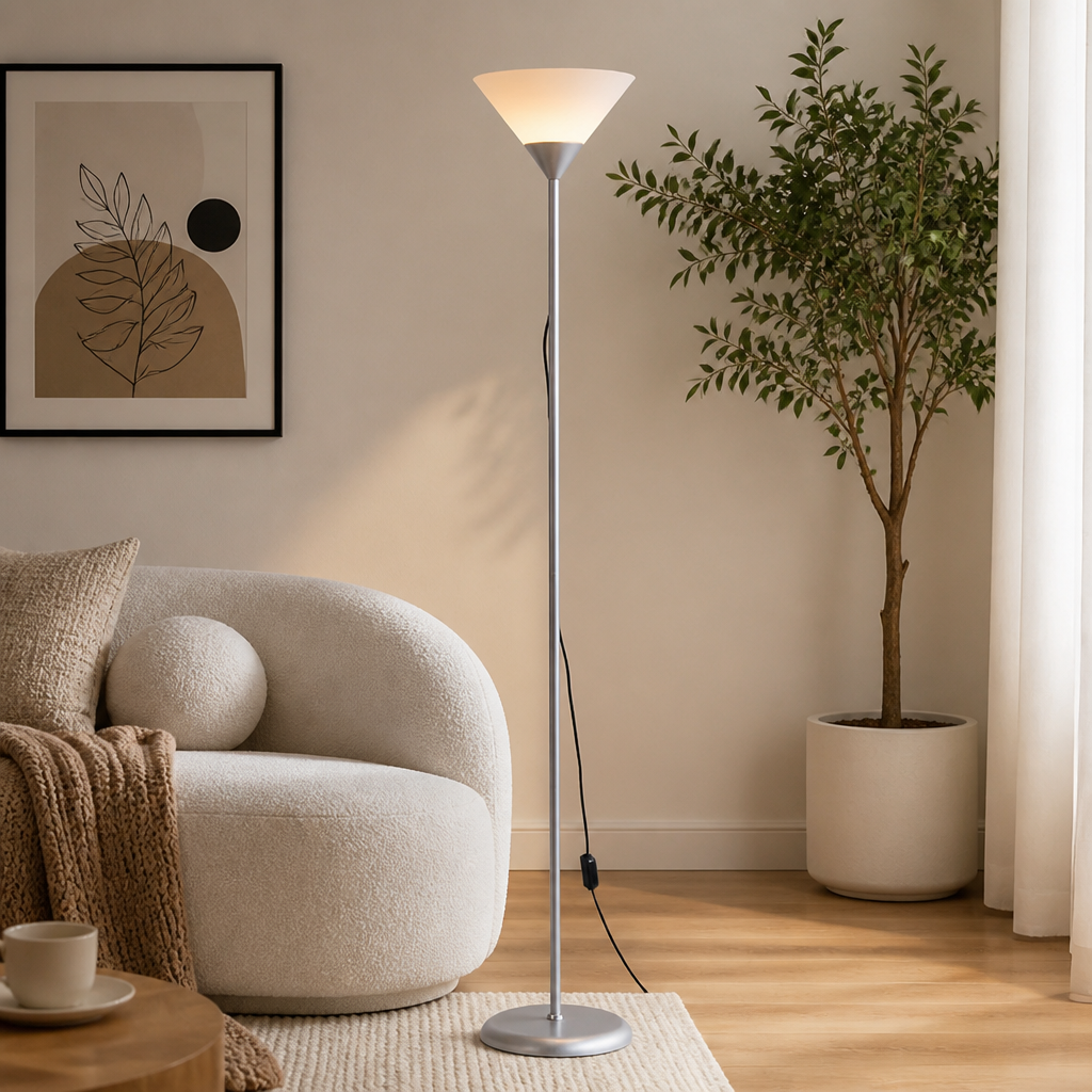 Modern Black & White LED Floor Lamp